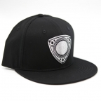 Silver Rotor Logo - Black Baseball Cap - Flat Brim