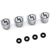 Rotor Valve Stem Caps - M Logo - Black