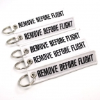 Remove Before Flight Keychain - White 5pcs