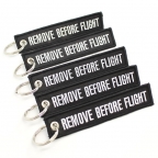 Remove Before Flight Keychain - Black 5pcs