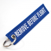 Remove Before Flight Keychain - Blue