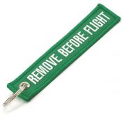 Remove Before Flight Keychain - Green