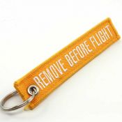 Remove Before Flight Keychain - Yellow/White