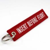 Insert Before Flight Keychain Red/white