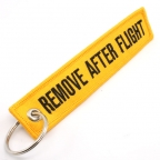 Remove After Flight Keychain - Yellow
