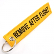 Remove After Flight Keychain - Yellow