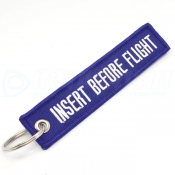 Insert Before Flight Keychain - Blue