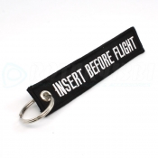 Insert Before Flight Keychain - Black