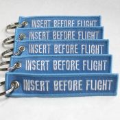 Insert Before Flight Keychain - Light Blue/White 5pcs