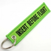 Insert Before Flight Keychain - Light Green/ Black