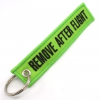 Remove After Flight Keychain - Lime Green/ Black