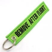 Remove After Flight Keychain - Lime Green/ Black