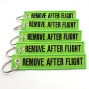 Remove After Flight Keychain - Lime Green/ Black 5pcs