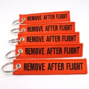 Remove After Flight Keychain - Orange 5pcs