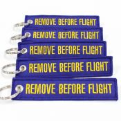 Remove Before Flight Keychain - Blue/Yellow 5pcs