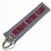 Remove Before Flight Keychain - Gray/Red