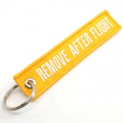 Remove After Flight Keychain - Yellow/white