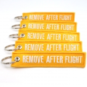 Remove After Flight Keychain - Yellow/white 5pcs