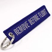 Remove Before Flight Keychain - Blue/gray