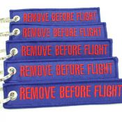 Remove Before Flight Keychain - Blue/red 5pcs