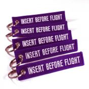 Insert Before Flight Keychain - Purple/White 5pcs