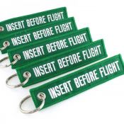 Insert Before Flight Keychain - Green/White 5pcs