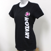 Ladies - Old School ROTARY M BabyTee - Black/Pink